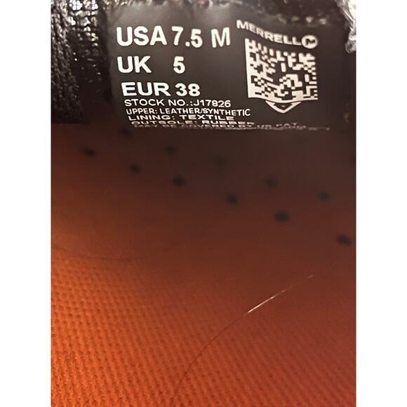 Merrell Women Windoc Steel Toe  Suede waterproof Work  shoes Sz 7.5 Black - Picture 9 of 11